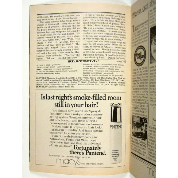 Touch of Poet Playbill March 1978 Helen Hayes Theatre Jason Robards Fitzgerald - Picture 2 of 7